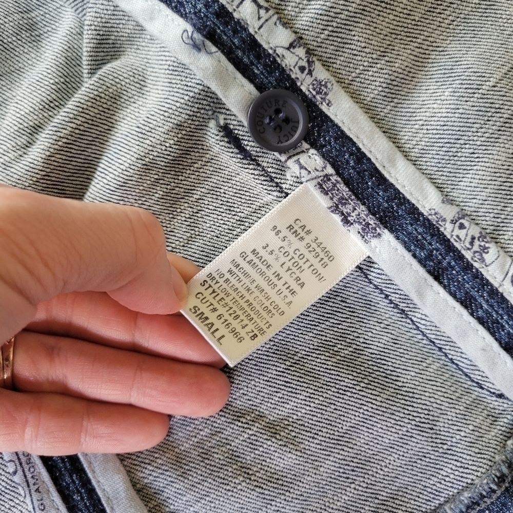 Juicy Couture Jeans Y2K denim 1 button blazer S - Picture 8 of 16